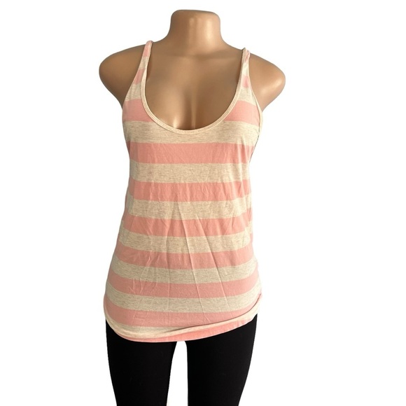 3/$30 🍂 Lululemon Pink and White Striped Racerback Tank Top - Picture 5 of 5